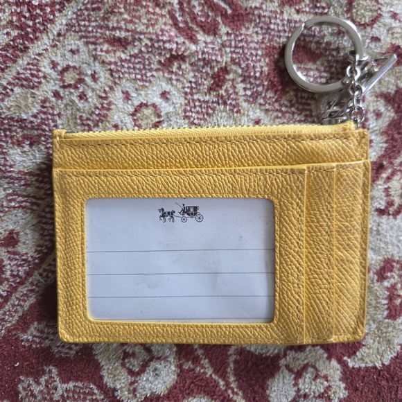Coach Yellow Keychain Wallet - Picture 2 of 3